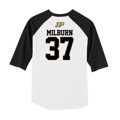 Purdue - NCAA Baseball : Isaac Milburn - USA Raglan Raglan Shirt-1
