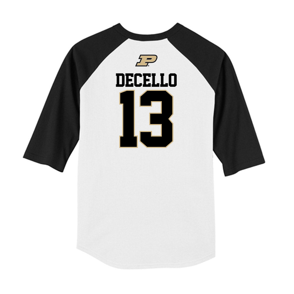 Purdue - NCAA Baseball : Sergio DeCello - USA Raglan Raglan Shirt-1