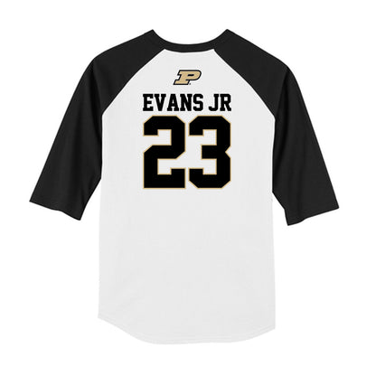 Purdue - NCAA Baseball : Jarvis Evans Jr - USA Raglan Raglan Shirt-1