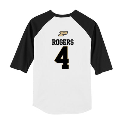 Purdue - NCAA Baseball : Brandon Rogers - USA Raglan Youth Raglan T-Shirt-1