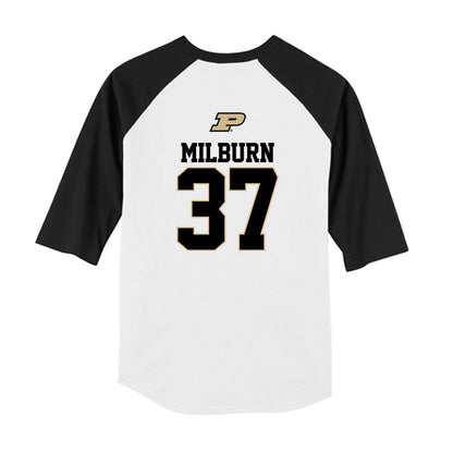Purdue - NCAA Baseball : Isaac Milburn - USA Raglan Youth Raglan T-Shirt-1