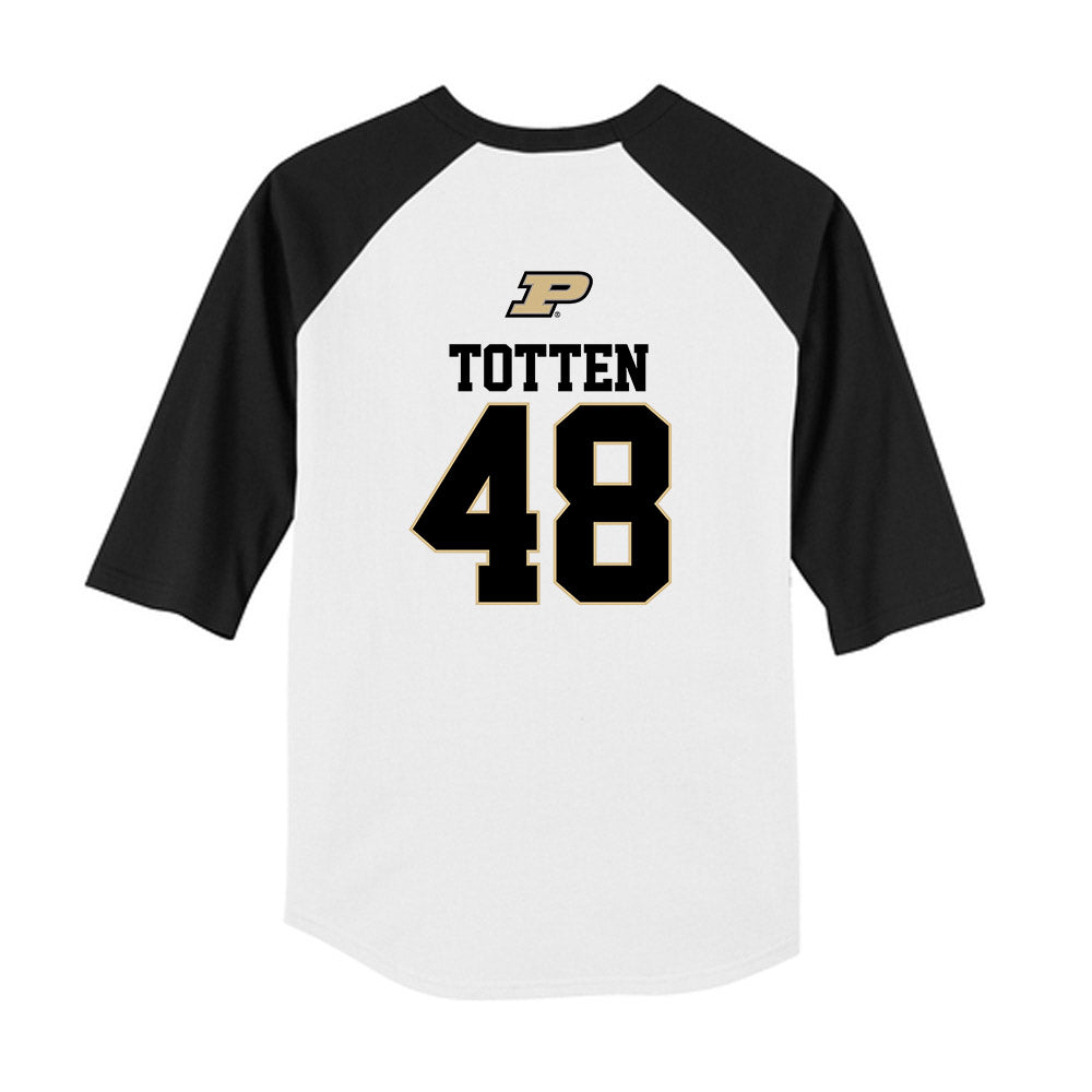 Purdue - NCAA Baseball : Matthew Totten - USA Raglan Youth Raglan T-Shirt-1
