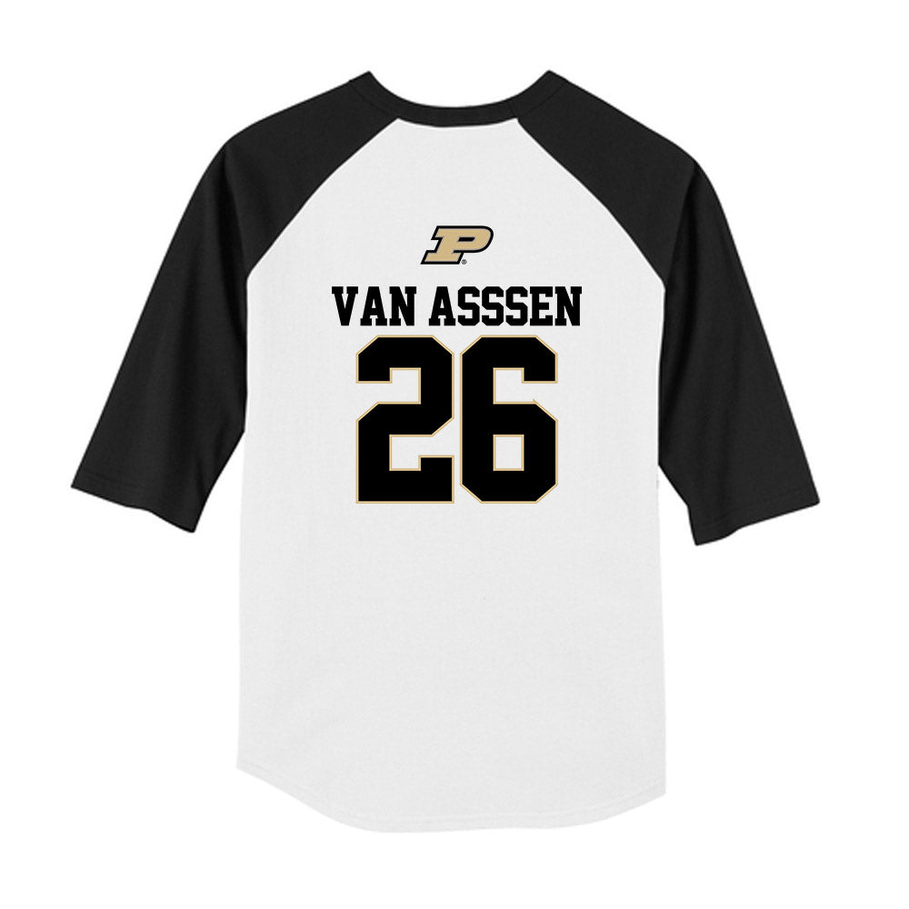 Purdue - NCAA Baseball : Cole Van Asssen - USA Raglan Youth Raglan T-Shirt-1