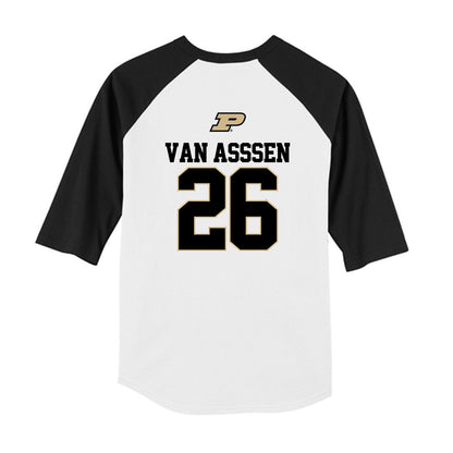 Purdue - NCAA Baseball : Cole Van Asssen - USA Raglan Youth Raglan T-Shirt-1