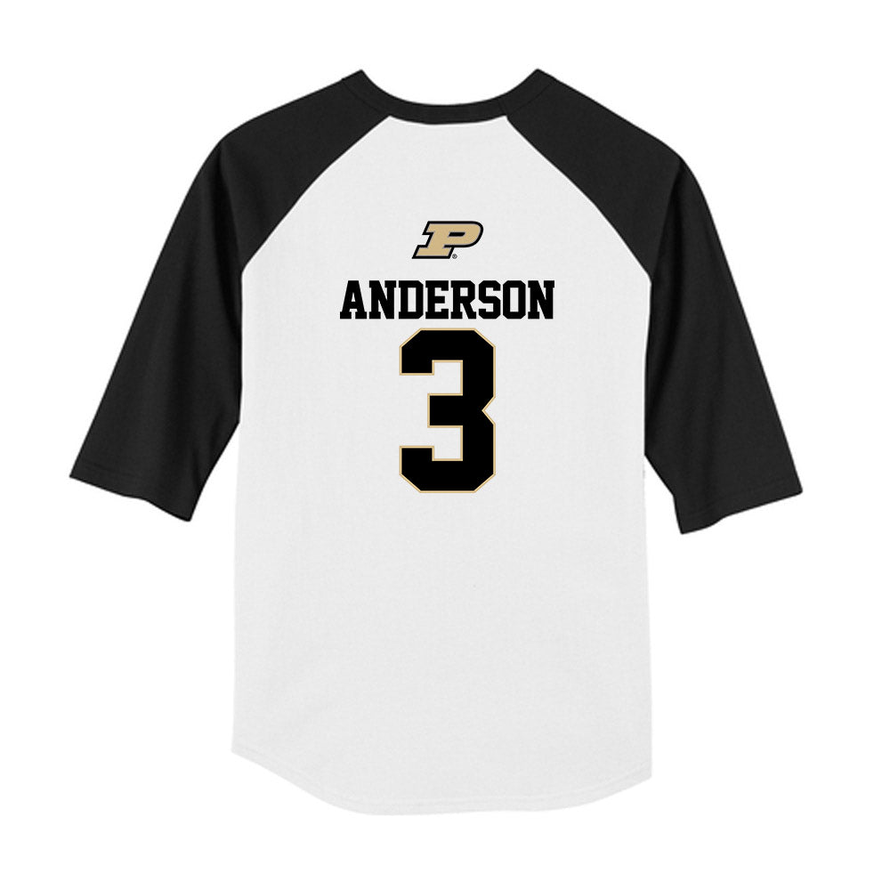 Purdue - NCAA Baseball : Eli Anderson - USA Raglan Youth Raglan T-Shirt-1
