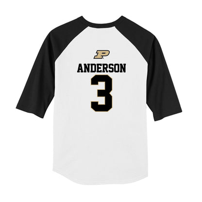 Purdue - NCAA Baseball : Eli Anderson - USA Raglan Youth Raglan T-Shirt-1