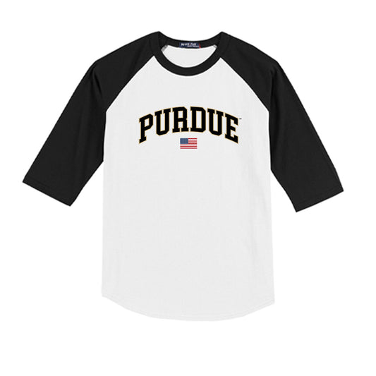 Purdue - NCAA Baseball : Justin Guiliano - USA Raglan Youth Raglan T-Shirt-0