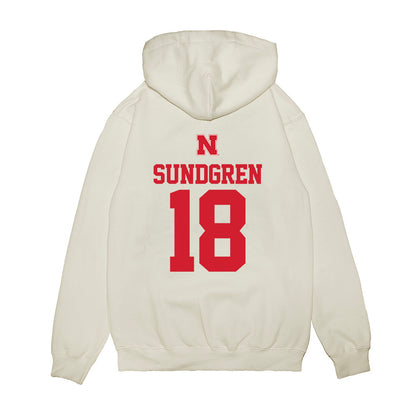 Nebraska - NCAA Baseball : Kanon Sundgren - USA Raglan Premium Hooded Sweatshirt-1