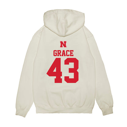 Nebraska - NCAA Baseball : Cooper Grace - USA Raglan Premium Hooded Sweatshirt-1