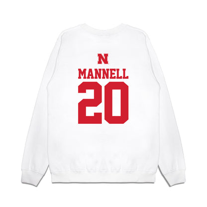Nebraska - NCAA Baseball : Kevin Mannell - USA Raglan Premium Crewneck Sweatshirt-1