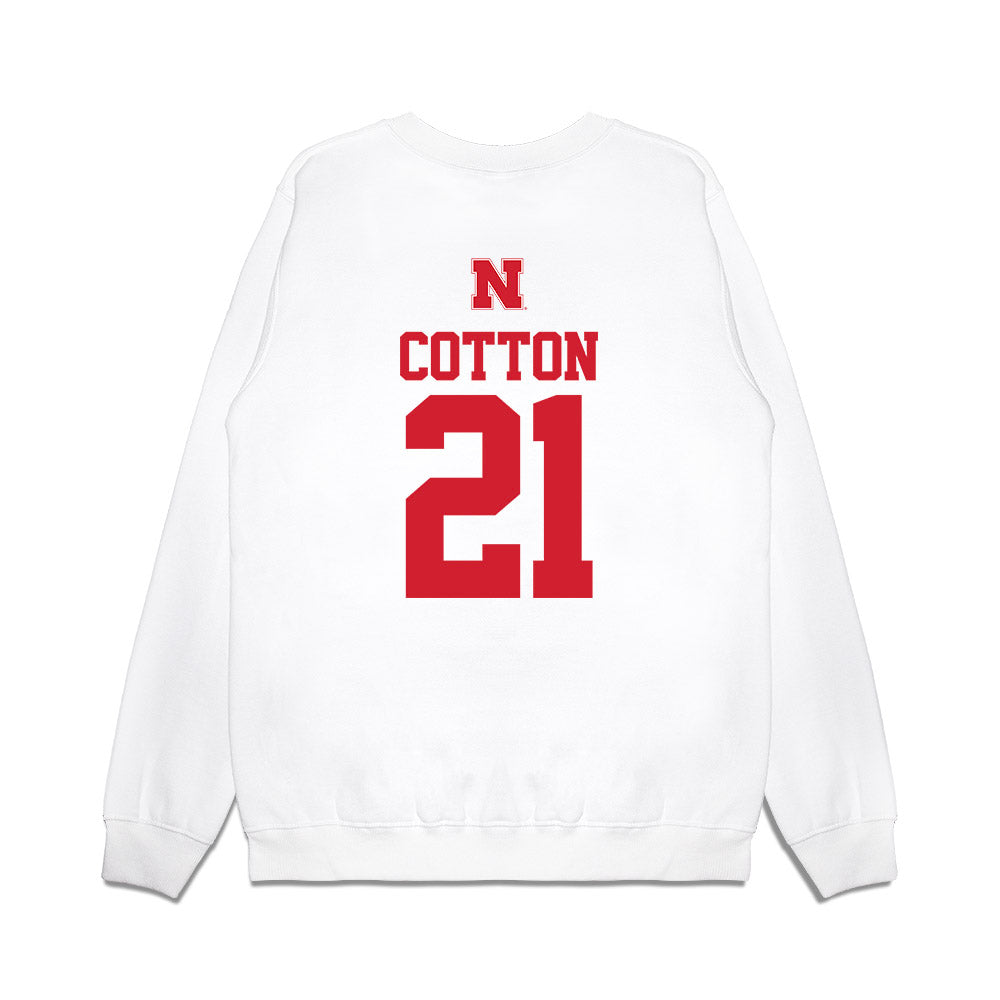 Nebraska - NCAA Baseball : Jaron Cotton - USA Raglan Premium Crewneck Sweatshirt-1