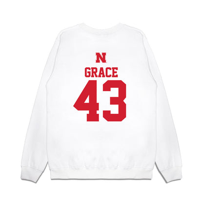 Nebraska - NCAA Baseball : Cooper Grace - USA Raglan Premium Crewneck Sweatshirt-1