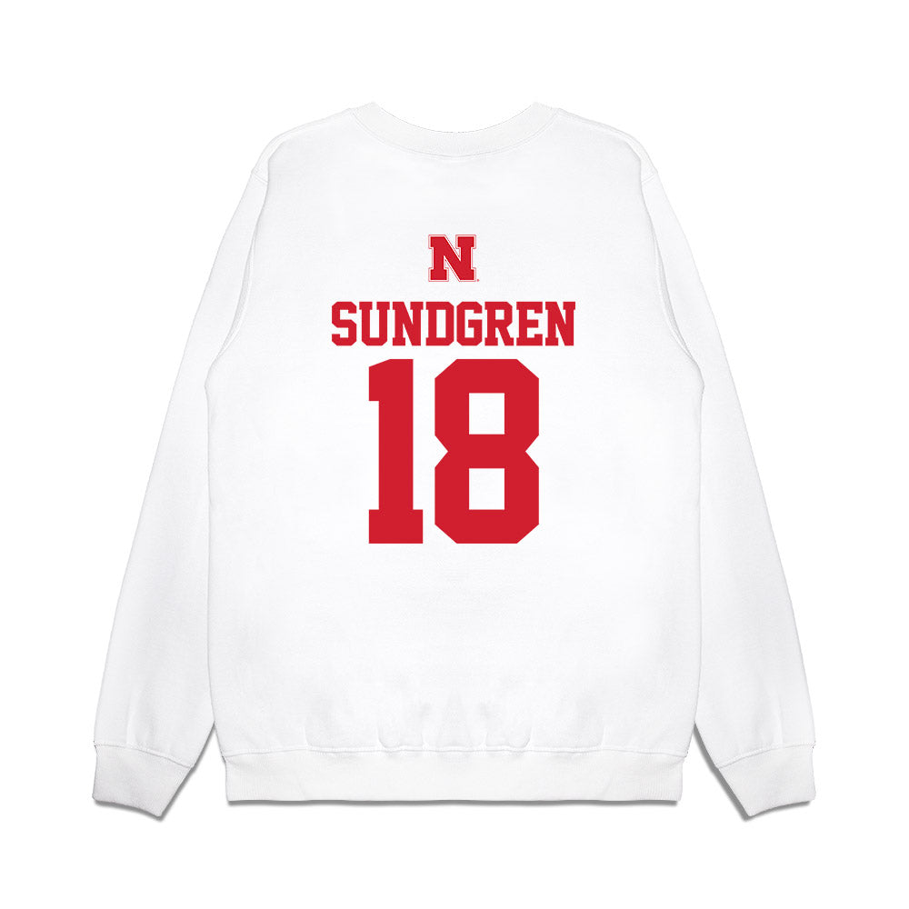 Nebraska - NCAA Baseball : Kanon Sundgren - USA Raglan Premium Crewneck Sweatshirt-1