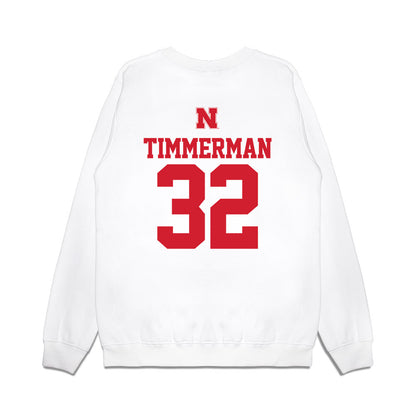 Nebraska - NCAA Baseball : Tucker Timmerman - USA Raglan Premium Crewneck Sweatshirt-1