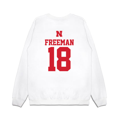 Nebraska - NCAA Baseball : Preston Freeman - USA Raglan Premium Crewneck Sweatshirt-1