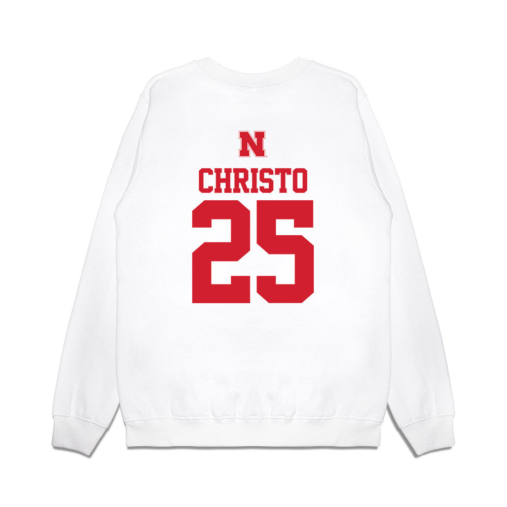 Nebraska - NCAA Baseball : Drew Christo - USA Raglan Premium Crewneck Sweatshirt-1