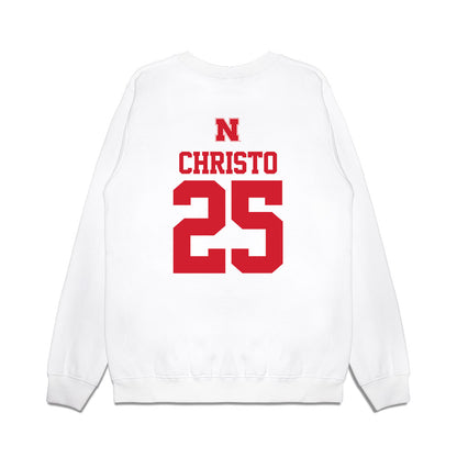 Nebraska - NCAA Baseball : Drew Christo - USA Raglan Premium Crewneck Sweatshirt-1