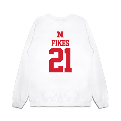Nebraska - NCAA Baseball : Trey Fikes - USA Raglan Premium Crewneck Sweatshirt-1