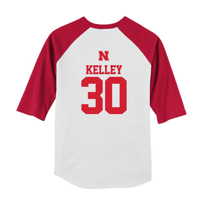 Nebraska - NCAA Baseball : Carter Kelley - USA Raglan Youth Raglan T-Shirt-1