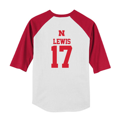 Nebraska - NCAA Baseball : Hayden Lewis - USA Raglan Youth Raglan T-Shirt-1