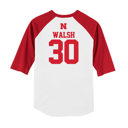 Nebraska - NCAA Baseball : Will Walsh - USA Raglan Raglan Shirt-1