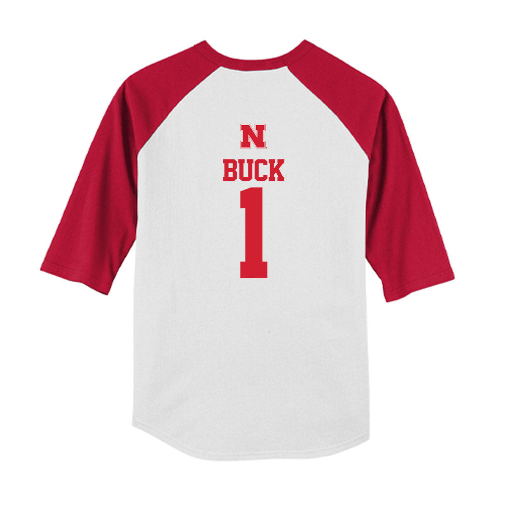 Nebraska - NCAA Baseball : Jett Buck - USA Raglan Youth Raglan T-Shirt-1