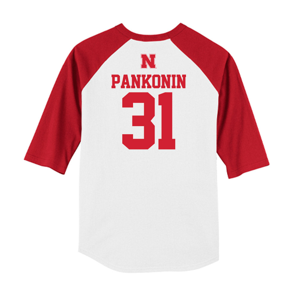 Nebraska - NCAA Baseball : Auden Pankonin - USA Raglan Raglan Shirt-1