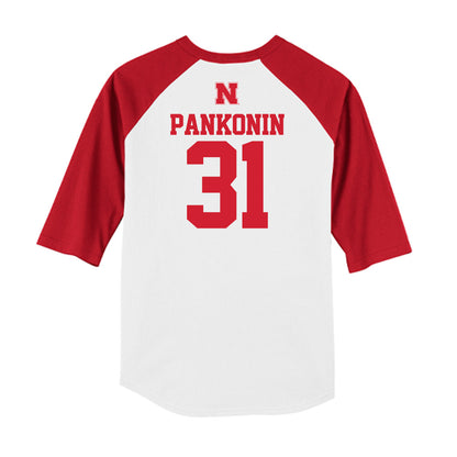 Nebraska - NCAA Baseball : Auden Pankonin - USA Raglan Raglan Shirt-1