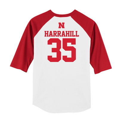 Nebraska - NCAA Baseball : Ryan Harrahill - USA Raglan Raglan Shirt-1