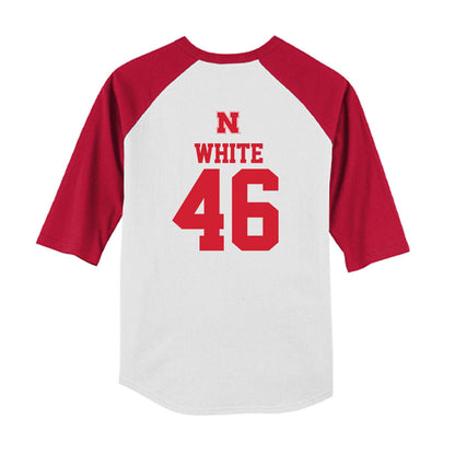 Nebraska - NCAA Baseball : Aiden White - USA Raglan Youth Raglan T-Shirt-1