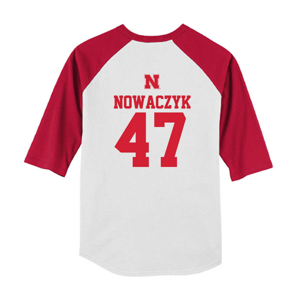 Nebraska - NCAA Baseball : Colin Nowaczyk - USA Raglan Youth Raglan T-Shirt-1