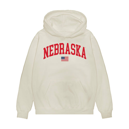Nebraska - NCAA Baseball : Gabe Swansen - USA Raglan Premium Hooded Sweatshirt-0