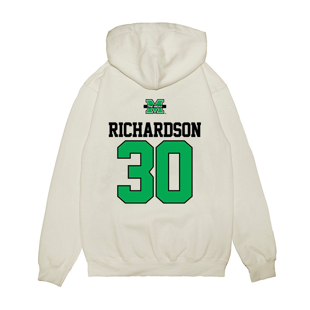 Marshall - NCAA Baseball : Hunter Richardson - USA Raglan Premium Hooded Sweatshirt-1