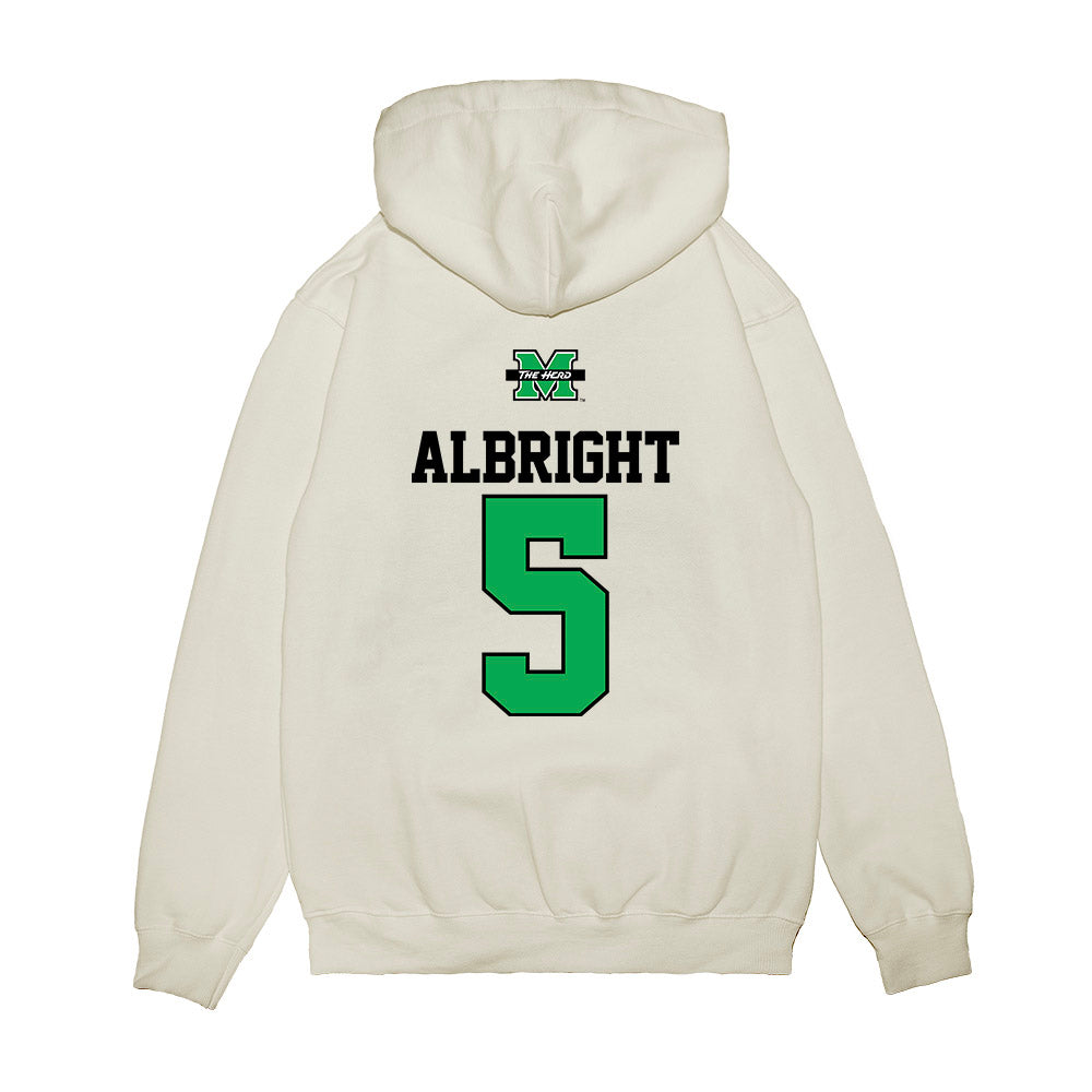 Marshall - NCAA Baseball : Blaine Albright - USA Raglan Premium Hooded Sweatshirt-1