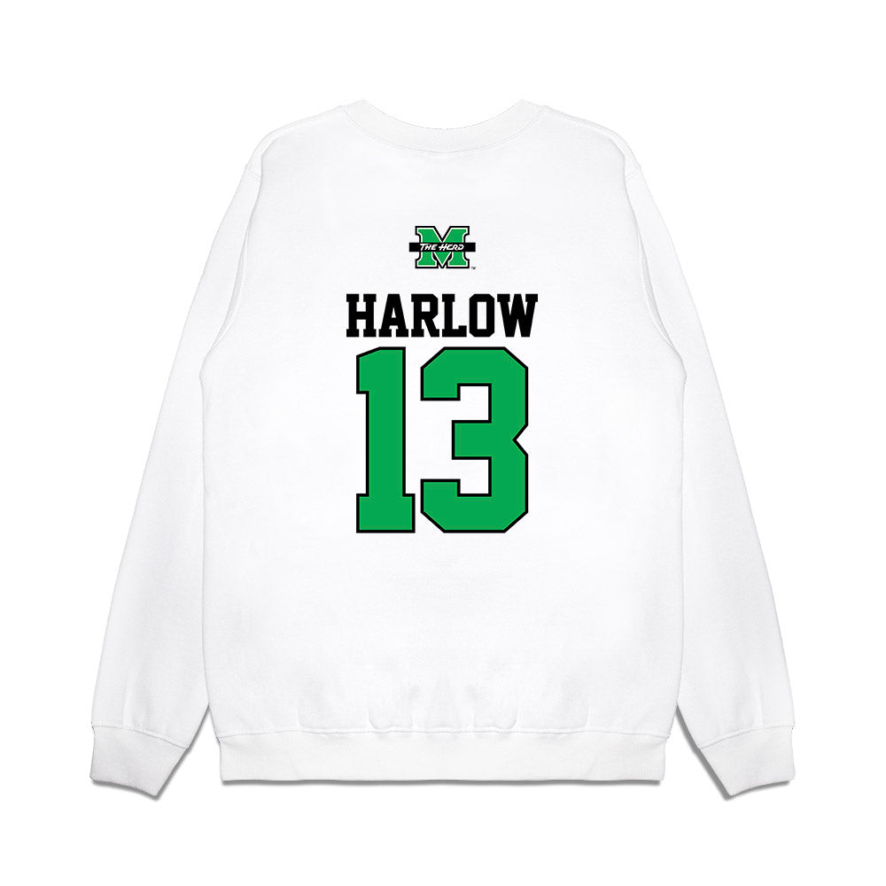 Marshall - NCAA Baseball : Andrew Harlow - USA Raglan Premium Crewneck Sweatshirt-1