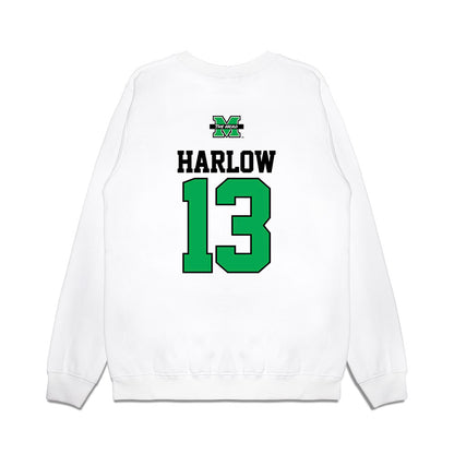 Marshall - NCAA Baseball : Andrew Harlow - USA Raglan Premium Crewneck Sweatshirt-1
