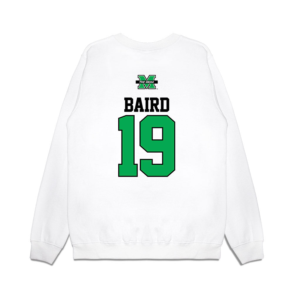 Marshall - NCAA Baseball : Tim Baird - USA Raglan Premium Crewneck Sweatshirt-1