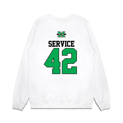 Marshall - NCAA Baseball : Oliver Service - USA Raglan Premium Crewneck Sweatshirt-1