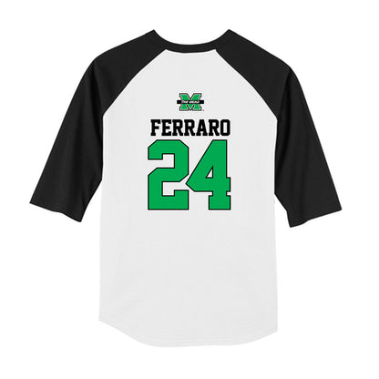 Marshall - NCAA Baseball : Giuseppe Ferraro - USA Raglan Youth Raglan T-Shirt-1