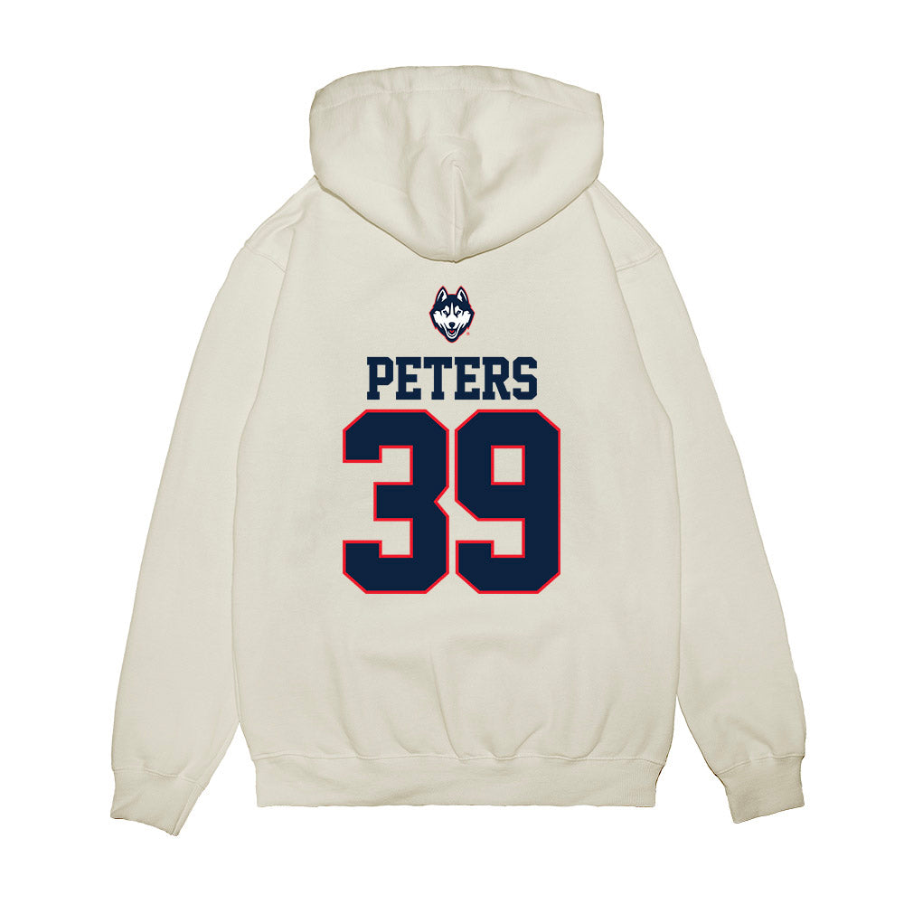 UConn - NCAA Baseball : Kyle Peters - USA Raglan Premium Hooded Sweatshirt-1