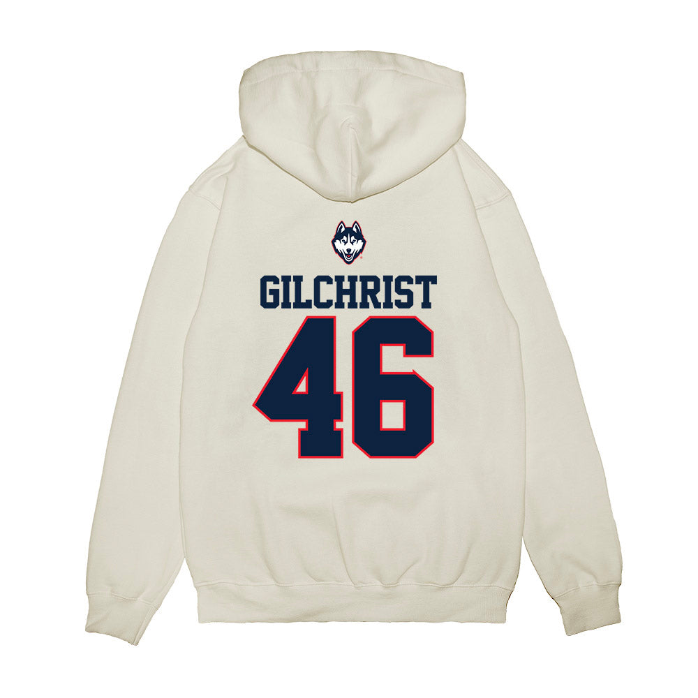 UConn - NCAA Baseball : Rob Gilchrist - USA Raglan Premium Hooded Sweatshirt-1