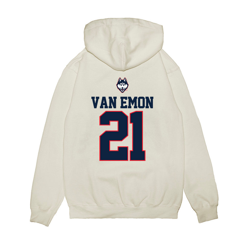 UConn - NCAA Baseball : Gabe Van Emon - USA Raglan Premium Hooded Sweatshirt-1