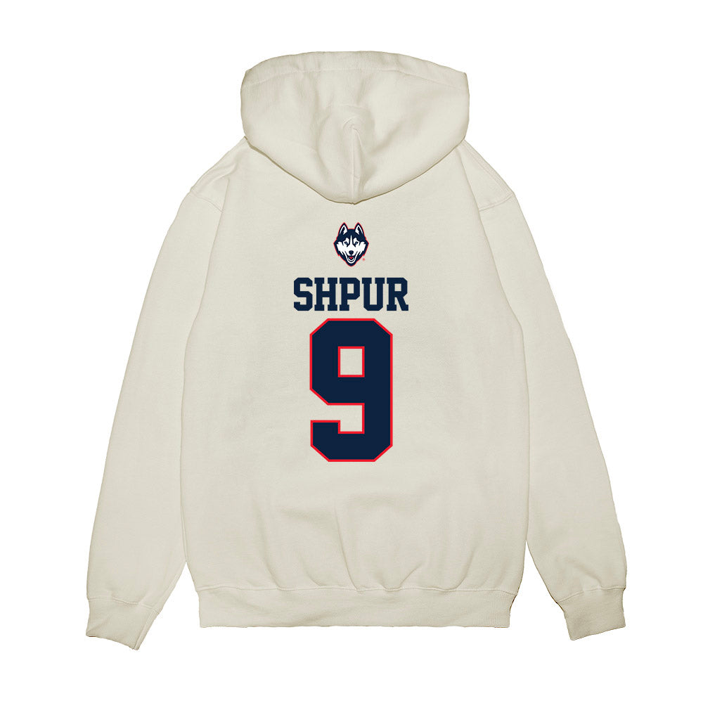 UConn - NCAA Baseball : Caleb Shpur - USA Raglan Premium Hooded Sweatshirt-1
