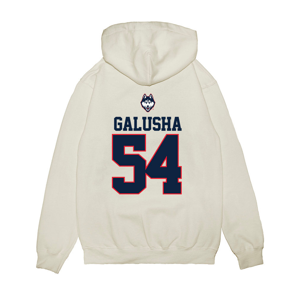 UConn - NCAA Baseball : Thomas Galusha - USA Raglan Premium Hooded Sweatshirt-1