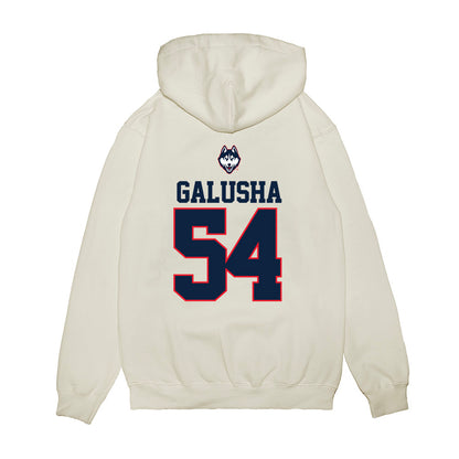 UConn - NCAA Baseball : Thomas Galusha - USA Raglan Premium Hooded Sweatshirt-1