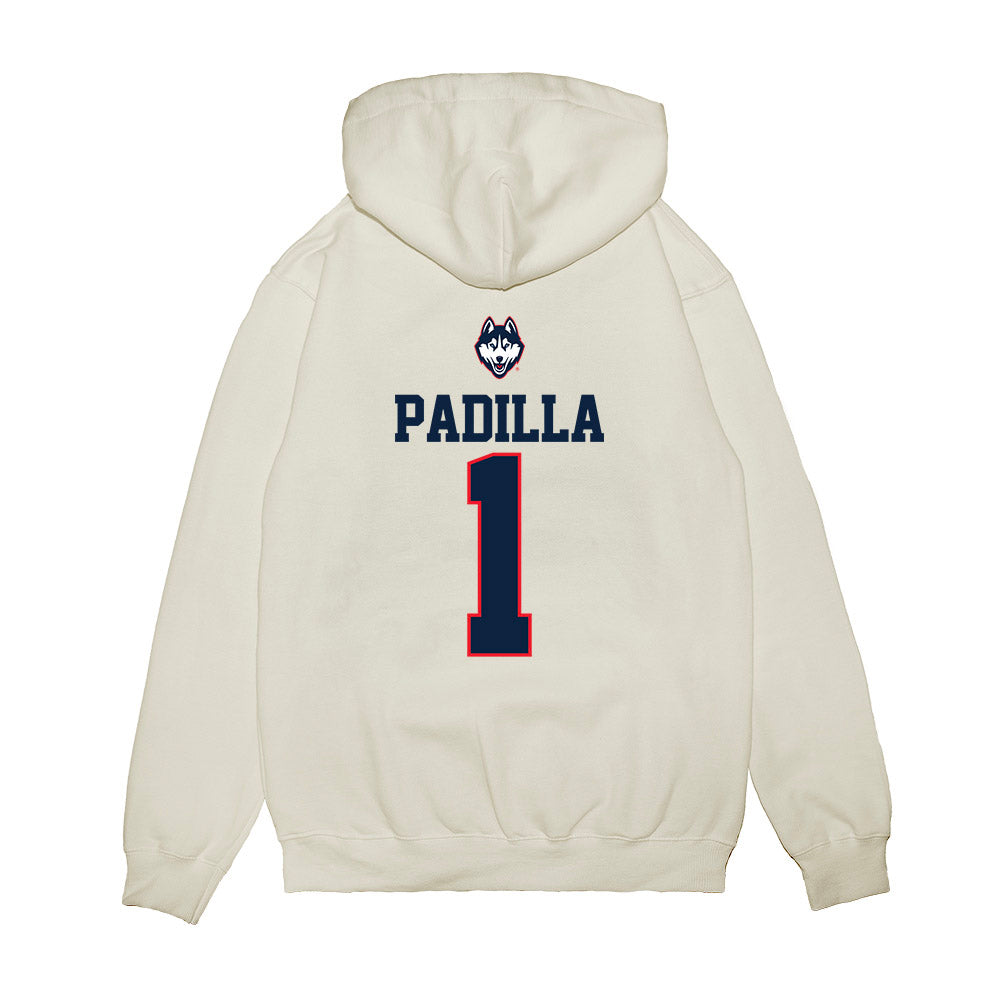 UConn - NCAA Baseball : Bryan Padilla - USA Raglan Premium Hooded Sweatshirt-1