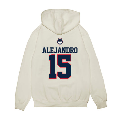 UConn - NCAA Baseball : Hector Alejandro - USA Raglan Premium Hooded Sweatshirt-1