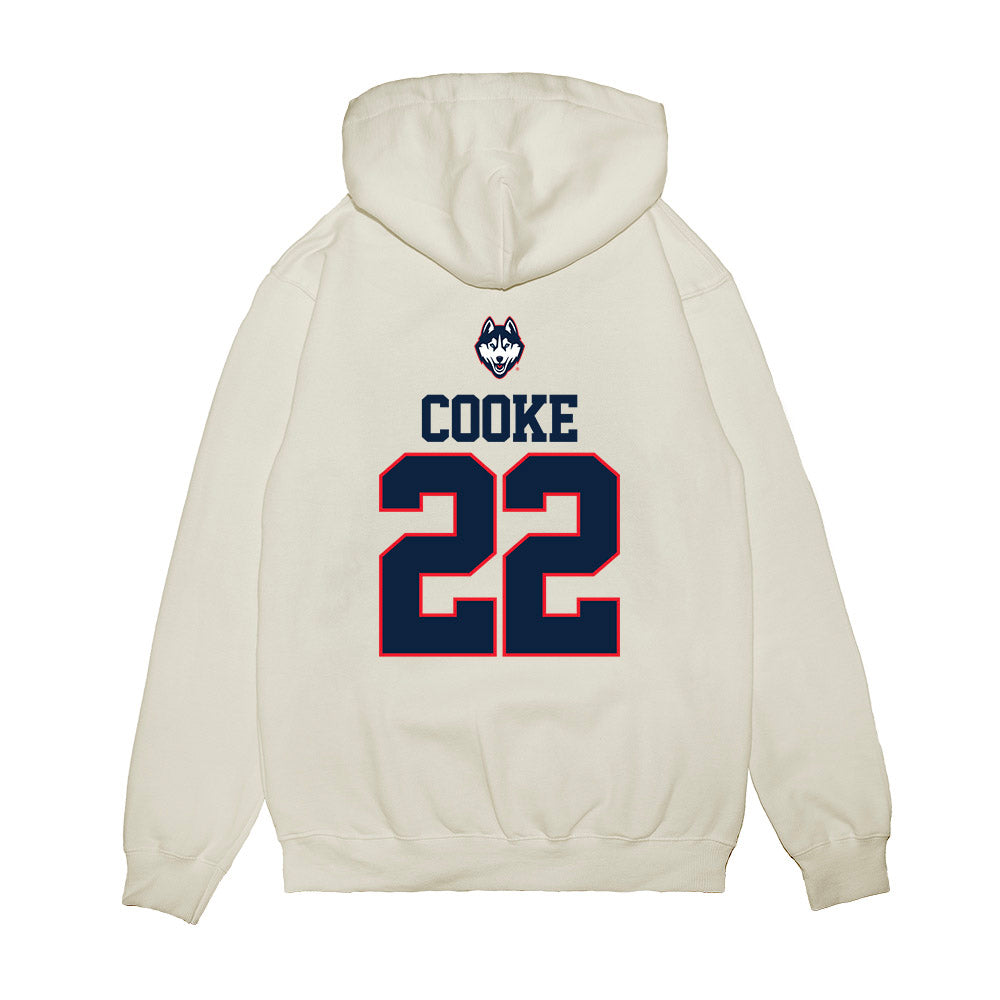 UConn - NCAA Baseball : Ian Cooke - USA Raglan Premium Hooded Sweatshirt-1