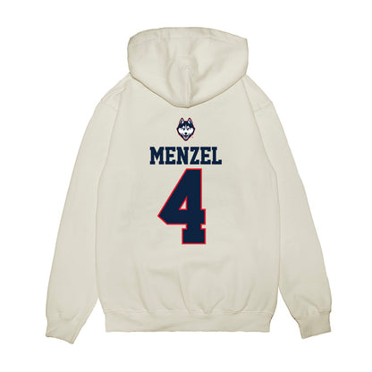 UConn - NCAA Baseball : Evan Menzel - USA Raglan Premium Hooded Sweatshirt-1