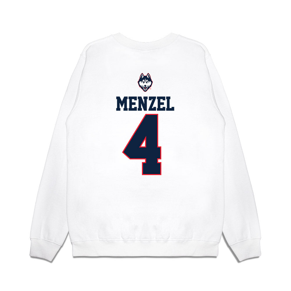 UConn - NCAA Baseball : Evan Menzel - USA Raglan Premium Crewneck Sweatshirt-1